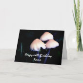 Midnight Mushrooms Natuur Gepersonaliseerd op zate Kaart (Voorkant)