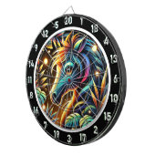 Midnight Mustang Paard in het paradijs Dartbord (Voorkant Rechts)