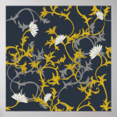Midnight Mustard Floral Poster (Voorkant)