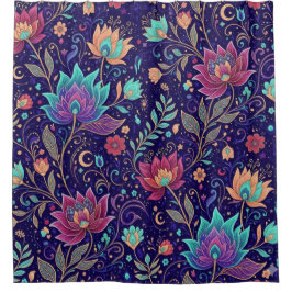 Midnight Mystic Garden Douchegordijn