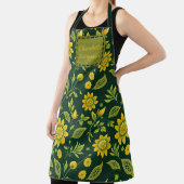 Midnight Mystique Blooms Aangepaste naam Schort (Insitu)