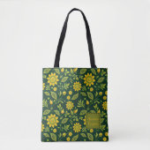 Midnight Mystique Blooms Tote Bag (Voorkant)