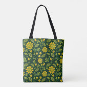 Midnight Mystique Blooms Tote Bag (Achterkant)