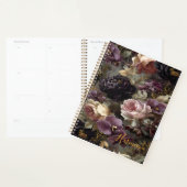 Midnight Mystique: Stemmig Paars & Goud Bloemig Ha Planner (Display)