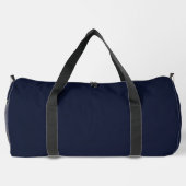 Midnight Navy Blue Solid Color Aangepaste naam Plunjezak (Achterkant)