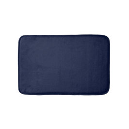 Midnight Navy Blue Solid Color Badmat