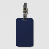 Midnight Navy Blue Solid Color Bagagelabel (Voorkant (verticaal))