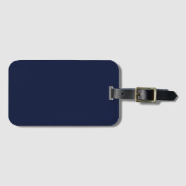Midnight Navy Blue Solid Color Bagagelabel