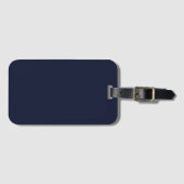 Midnight Navy Blue Solid Color Bagagelabel (Voorkant (horizontaal))