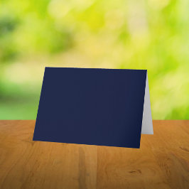 Midnight Navy Blue Solid Color Bedankkaart