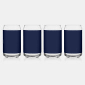 Midnight Navy Blue Solid Color Blikvorm Glas (Voorkant)