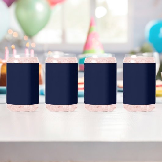 Midnight Navy Blue Solid Color Blikvorm Glas (Insitu (Verjaardag))