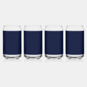 Midnight Navy Blue Solid Color Blikvorm Glas (Links)