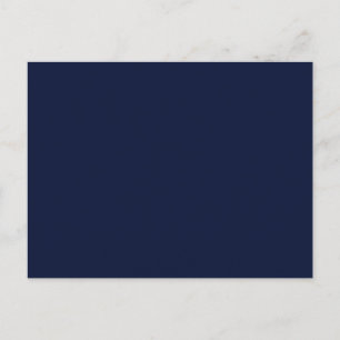 Midnight Navy Blue Solid Color Briefkaart