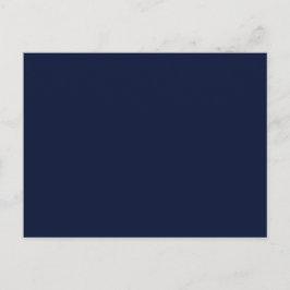 Midnight Navy Blue Solid Color Briefkaart