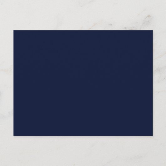 Midnight Navy Blue Solid Color Briefkaart (Voorkant)