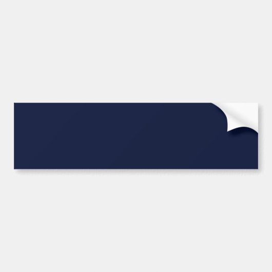 Midnight Navy Blue Solid Color Bumpersticker (Voorkant)
