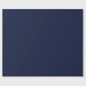 Midnight Navy Blue Solid Color Cadeaupapier (Vlak)