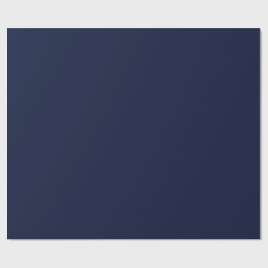 Midnight Navy Blue Solid Color Cadeaupapier (Vlak)