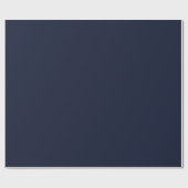 Midnight Navy Blue Solid Color Cadeaupapier (Vlak)