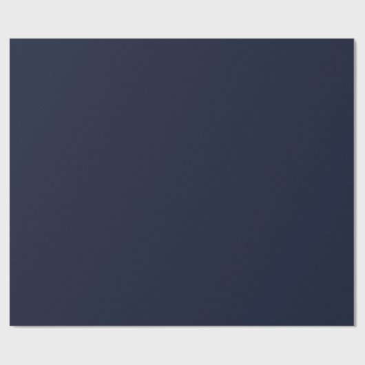 Midnight Navy Blue Solid Color Cadeaupapier (Vlak)