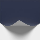 Midnight Navy Blue Solid Color Cadeaupapier (Hoek)