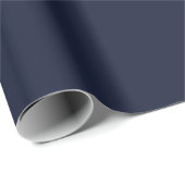 Midnight Navy Blue Solid Color Cadeaupapier (Rol Hoek)
