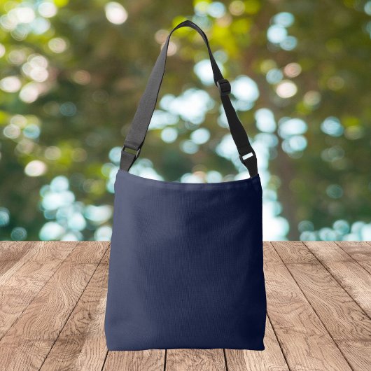 Midnight Navy Blue Solid Color Crossbody Tas
