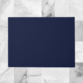 Midnight Navy Blue Solid Color Deurmat