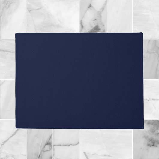 Midnight Navy Blue Solid Color Deurmat