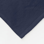Midnight Navy Blue Solid Color Fleece Deken (Hoek)
