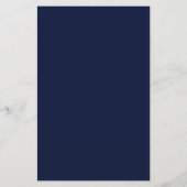 Midnight Navy Blue Solid Color Flyer (Achterkant)