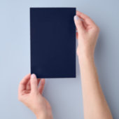 Midnight Navy Blue Solid Color Flyer (Hand)