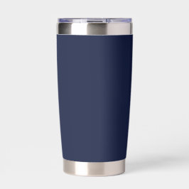 Midnight Navy Blue Solid Color Geïsoleerde Drinkbeker