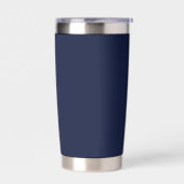 Midnight Navy Blue Solid Color Geïsoleerde Drinkbeker (Links)