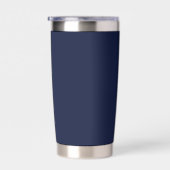 Midnight Navy Blue Solid Color Geïsoleerde Drinkbeker (Rechts)