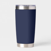 Midnight Navy Blue Solid Color Geïsoleerde Drinkbeker (Achterkant)