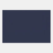 Midnight Navy Blue Solid Color Inpakpapier Vel (Voorkant)