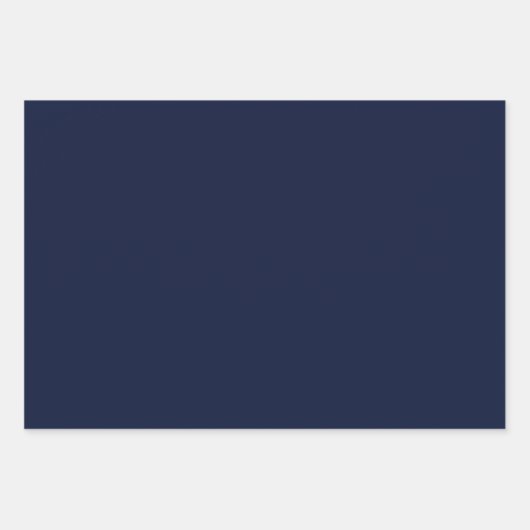 Midnight Navy Blue Solid Color Inpakpapier Vel (Voorkant 2)
