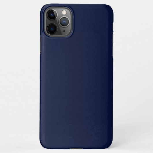 Midnight Navy Blue Solid Color iPhone Hoesje (Achterkant)