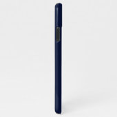 Midnight Navy Blue Solid Color iPhone Hoesje (Rechterkant)