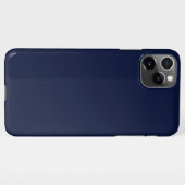 Midnight Navy Blue Solid Color iPhone Hoesje (Achterkant horizontaal)