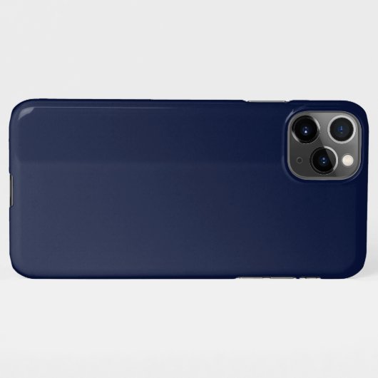 Midnight Navy Blue Solid Color iPhone Hoesje (Achterkant horizontaal)