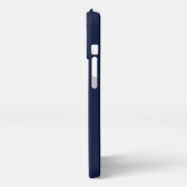 Midnight Navy Blue Solid Color iPhone Hoesje (Linkerkant)