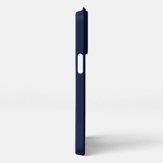 Midnight Navy Blue Solid Color iPhone Hoesje (Rechterkant)