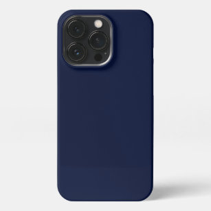 Midnight Navy Blue Solid Color iPhone 13 Pro Hoesje