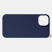 Midnight Navy Blue Solid Color iPhone Hoesje (Achterkant horizontaal)