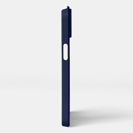 Midnight Navy Blue Solid Color iPhone Hoesje (Rechterkant)