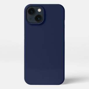 Midnight Navy Blue Solid Color iPhone 13 Hoesje