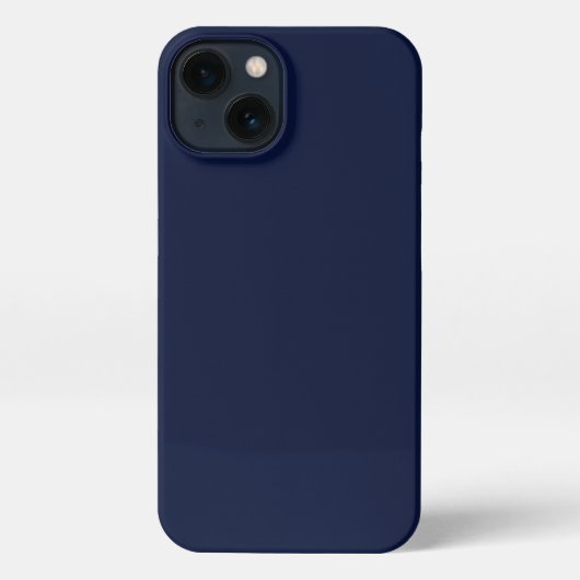 Midnight Navy Blue Solid Color iPhone Hoesje (Achterkant)